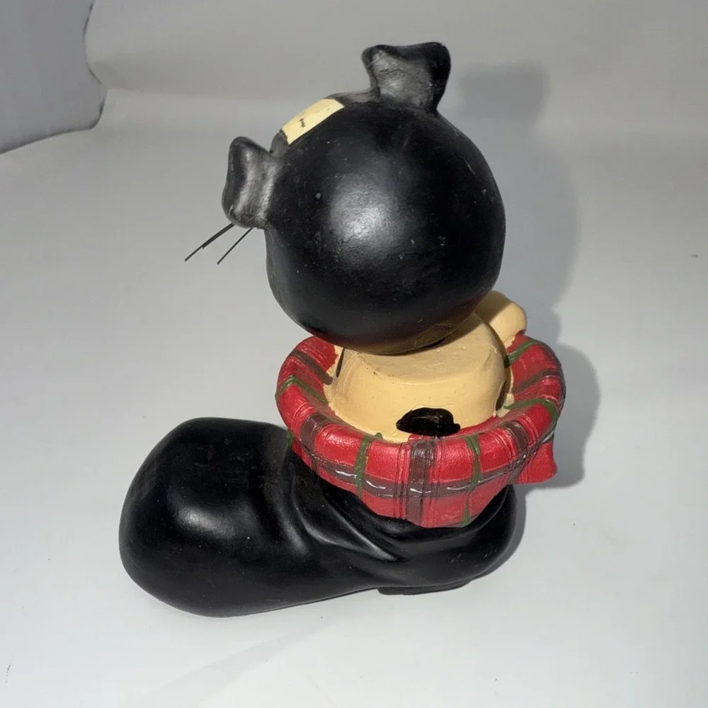 Christmas bobble head Dog Puppy In Black Boot Resin Figurine Scuffs
